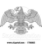 Vector Illustration of Cartoon Eagle Imperial Heraldic Symbol by AtStockIllustration
