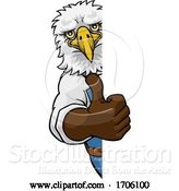 Vector Illustration of Cartoon Eagle Mascot Plumber Mechanic Handyman Worker by AtStockIllustration