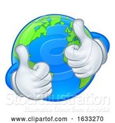 Vector Illustration of Cartoon Earth Globe World Mascot Character by AtStockIllustration