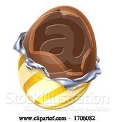 Vector Illustration of Cartoon Easter Egg Chocolate Broken Open by AtStockIllustration