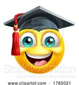 Vector Illustration of Cartoon Education School College Graduate Emoji Emoticon by AtStockIllustration