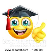 Vector Illustration of Cartoon Education School College Graduate Emoji Emoticon by AtStockIllustration