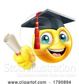 Vector Illustration of Cartoon Education School College Graduate Emoji Emoticon by AtStockIllustration