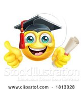 Vector Illustration of Cartoon Education School College Graduate Emoji Emoticon by AtStockIllustration