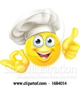 Vector Illustration of Cartoon Emoji Chef Cook OK Thumbs up by AtStockIllustration