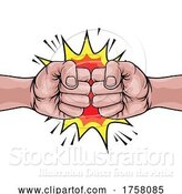 Vector Illustration of Cartoon Fists Boxing Bump Punch Explosion by AtStockIllustration