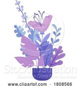 Vector Illustration of Cartoon Flowers Abstract Floral Wildflowers Drawing by AtStockIllustration