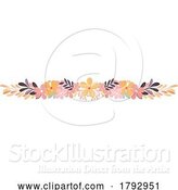 Vector Illustration of Cartoon Flowers Floral Border Frame Concept Design by AtStockIllustration