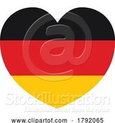 Vector Illustration of Cartoon German Germany Flag Heart Concept by AtStockIllustration