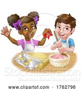 Vector Illustration of Cartoon Girl and Boy Child Chef Cook Children by AtStockIllustration