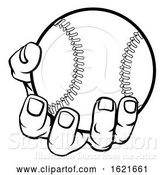 Vector Illustration of Cartoon Hand Holding Baseball Ball by AtStockIllustration