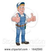 Vector Illustration of Cartoon Handyman Caretaker Construction Guy by AtStockIllustration