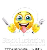 Vector Illustration of Cartoon Hungry Drooling Face Emoji Emoticon Icon by AtStockIllustration