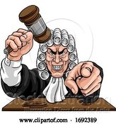 Vector Illustration of Cartoon Judge Character by AtStockIllustration