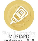 Vector Illustration of Cartoon Ketchup or Mustard Sauce Bottle Food Allergy Icon by AtStockIllustration