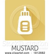 Vector Illustration of Cartoon Ketchup or Mustard Sauce Bottle Food Allergy Icon by AtStockIllustration