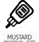 Vector Illustration of Cartoon Ketchup or Mustard Sauce Bottle Food Allergy Icon by AtStockIllustration