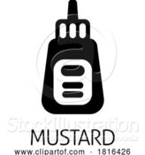 Vector Illustration of Cartoon Ketchup or Mustard Sauce Bottle Food Allergy Icon by AtStockIllustration