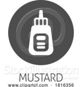 Vector Illustration of Cartoon Ketchup or Mustard Sauce Bottle Food Allergy Icon by AtStockIllustration