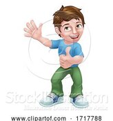 Vector Illustration of Cartoon Kid Boy Child Thumbs up by AtStockIllustration