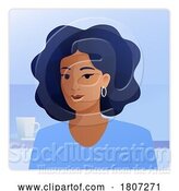 Vector Illustration of Cartoon Lady Profile Illustration Internet Call Avatar by AtStockIllustration