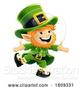 Vector Illustration of Cartoon Leprechaun Cute Irish St Patricks Day Cartoon by AtStockIllustration