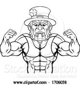 Vector Illustration of Cartoon Leprechaun Sports Mascot Character by AtStockIllustration