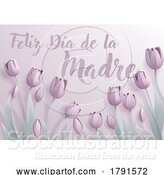 Vector Illustration of Cartoon Mothers Day Spanish Feliz Dia De La Madre Design by AtStockIllustration