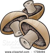 Vector Illustration of Cartoon Mushroom Vegetable Illustration by AtStockIllustration