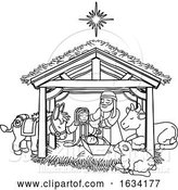 Vector Illustration of Cartoon Nativity Scene Christmas Cartoon by AtStockIllustration