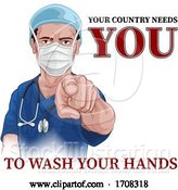 Vector Illustration of Cartoon Nurse Doctor Pointing Your Country Needs You by AtStockIllustration