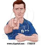 Vector Illustration of Cartoon Nurse Doctor Pointing Your Country Needs You by AtStockIllustration