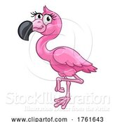 Vector Illustration of Cartoon Pink Flamingo Bird Animal Illustration by AtStockIllustration