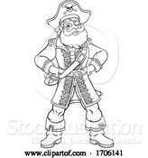 Vector Illustration of Cartoon Pirate Captain Character Mascot by AtStockIllustration