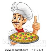 Vector Illustration of Cartoon Pizza Chef by AtStockIllustration