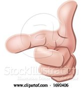 Vector Illustration of Cartoon Pointing Hand by AtStockIllustration