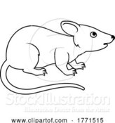 Vector Illustration of Cartoon Rat Chinese Zodiac Horoscope Animal Year Sign by AtStockIllustration