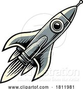 Vector Illustration of Cartoon Rocket by AtStockIllustration