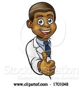 Vector Illustration of Cartoon Scientist Character Thumbs up Sign by AtStockIllustration