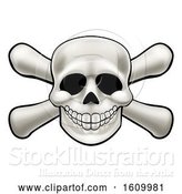 Vector Illustration of Cartoon Skull and Crossbones Cartoon by AtStockIllustration