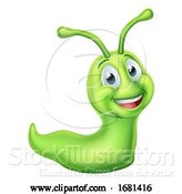 Vector Illustration of Cartoon Slug Character by AtStockIllustration