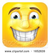 Vector Illustration of Cartoon Smiling Emoji Emoticon Icon 3D Character by AtStockIllustration