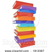 Vector Illustration of Cartoon Stack Pile of Books Illustration by AtStockIllustration