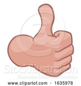 Vector Illustration of Cartoon Thumbs up Hand Icon by AtStockIllustration