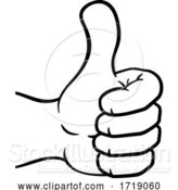 Vector Illustration of Cartoon Thumbs up Hand Icon by AtStockIllustration
