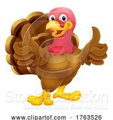 Vector Illustration of Cartoon Turkey Thanksgiving or Christmas Bird Cartoon by AtStockIllustration