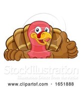 Vector Illustration of Cartoon Turkey Thanksgiving or Christmas Character by AtStockIllustration