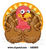 Vector Illustration of Cartoon Turkey Thanksgiving or Christmas Character by AtStockIllustration