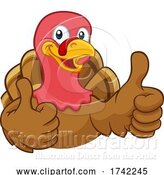 Vector Illustration of Cartoon Turkey Thanksgiving or Christmas Character by AtStockIllustration