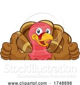 Vector Illustration of Cartoon Turkey Thanksgiving or Christmas Character by AtStockIllustration